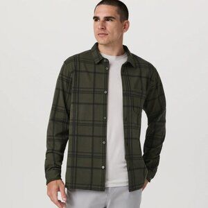 Vuori Seaview Plaid Button Down Shirt NWT Mens Medium Dark Oregano
